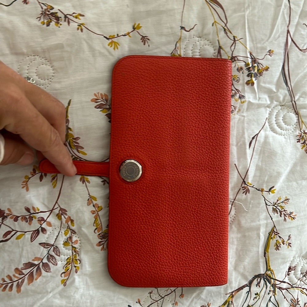 Hermes wallet orange